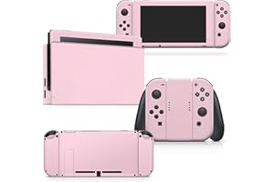 Tacky Design Solid Skin Compatible with Nintendo Switch Skin Wrap Cover, Classic Skin for Switch Stickers, Premium 3M Vinyl (Cherry Blossom Pink, Nintendo Switch (2017))