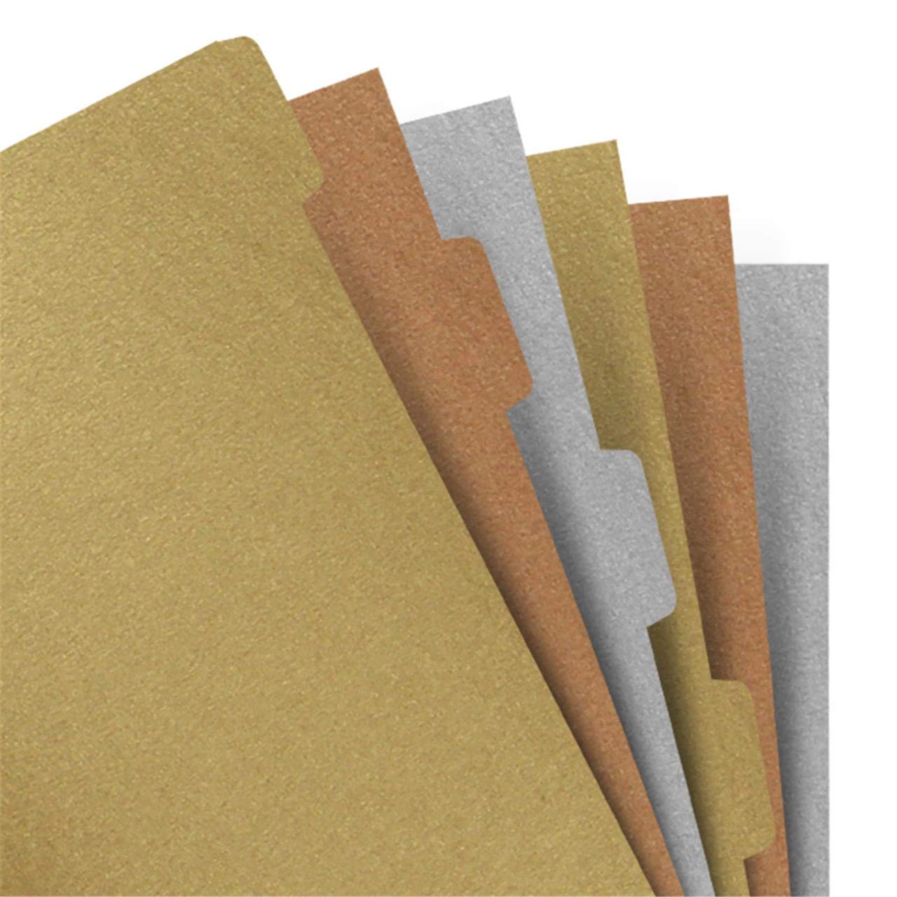 Filofax Metallic A5 Notebook Refill Blank Index 6 tabs Assorted