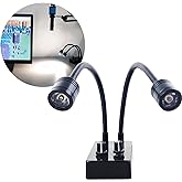 Microscope Light Source, USB Desk Dual Gooseneck Lights LED Mini Spot Light Illuminator for Stereo Microscope Camera Industrial Video Zoom C Mount Lens for Repair Soldering PCB Lab