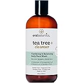 Era Organics Purifying Tea Tree Oil Face Wash - Balancing Cleanser for Oily, Blemish-Prone Skin with Salicylic Acid - Sulfate-Free, Fragrance Free, Made in USA