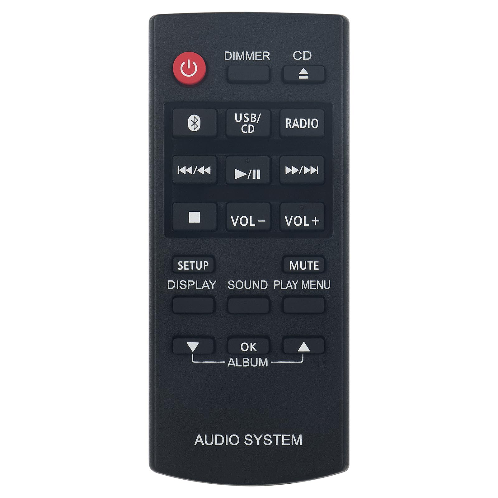 AULCMEET N2QAYB000984 Replacement Remote Control Fit for Panasonic CD Stereo Systeem SC-PM254 SA-PM254 SB-PM02 Sub N2QAYB000944 SC-HC302 SC-HC300 SC-PM602 SA-PM602 SB-PM500 SC-HC395EG SC-HC397EB