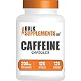 BulkSupplements.com Caffeine 200mg Capsules - Caffeine Supplements, Caffeine Pills 200mg - for Energy Support, 1 Caffeine Capsule per Serving, 120 Capsules (Pack of 1)
