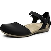 Rihero Summer Casual Closed Toe Sandals Women Comfortable Footbed Arch Support Flat Sandals with Adjustable Strap