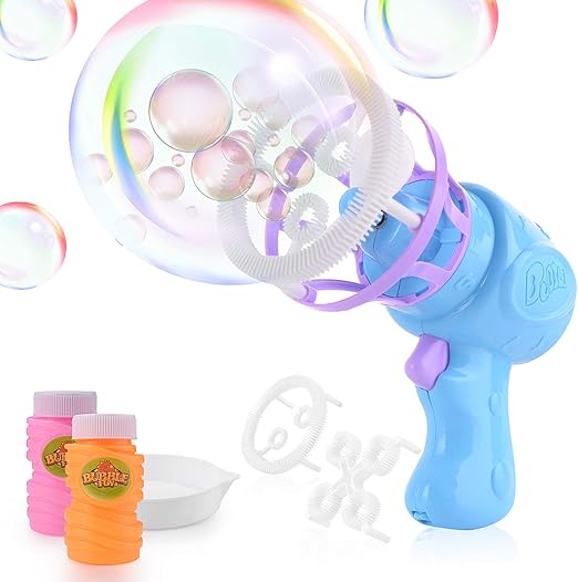 FORMIZON Soap Bubble Gun, 2 Bubble Wands Durable Bubble Gun Blower