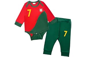 Pezhiqun Baby Soccer Bodysuit Jersey Soccer Bodysuit Pant Set for Boys & Girls Football Tops Clothes for Fans