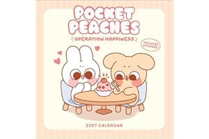 Pocket Peaches 2027 Wall Calendar with Stickers: Operation Happiness