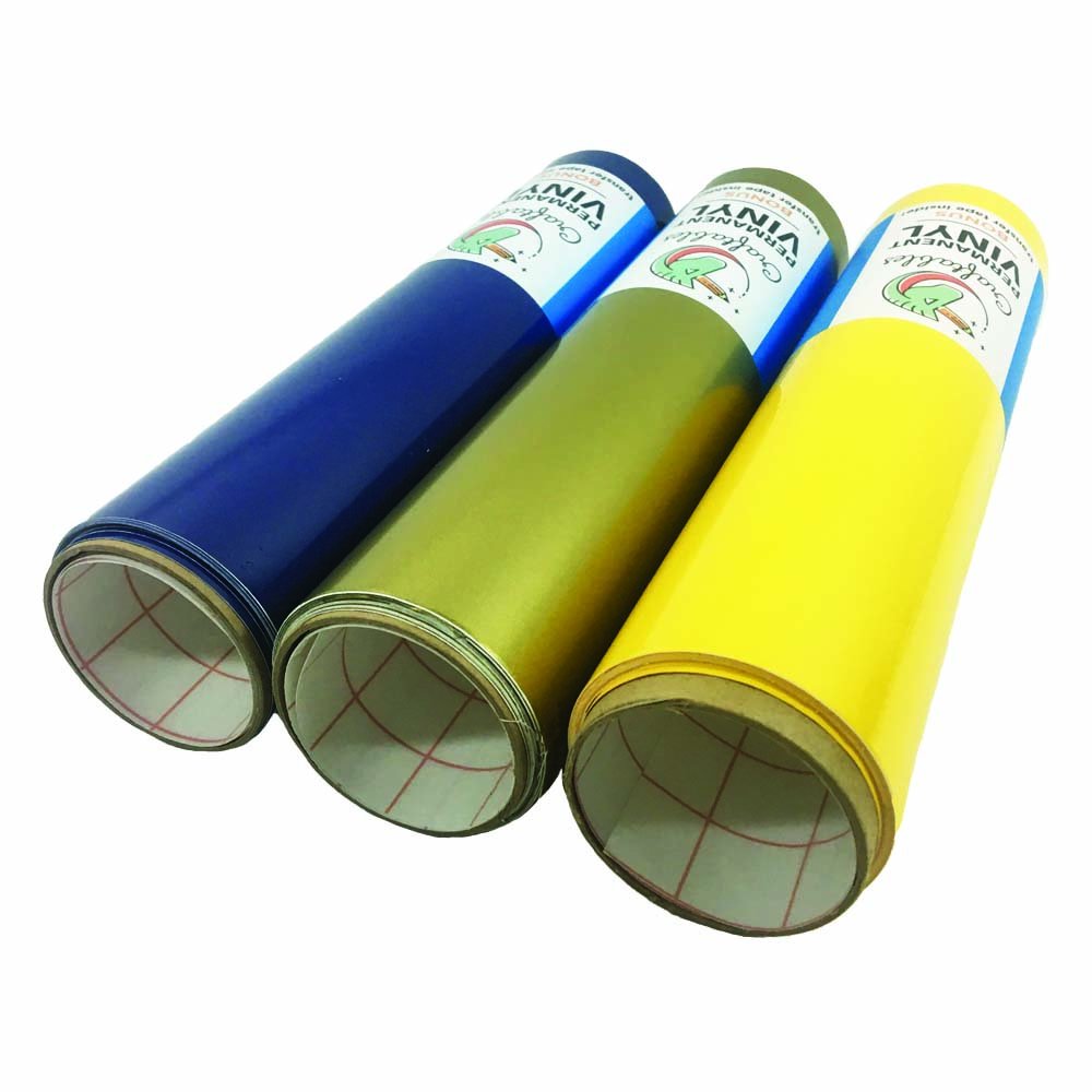 craftables silver vinyl roll permanent adhesive glossy waterproof