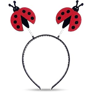 Fuesteoyd Red Ladybug Headbands Cute Insect Animal Hair Accessories for Party Favors and Supplies