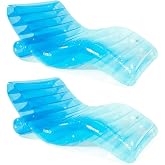 Funboy Giant Inflatable Tri-Color Blue Chaise Lounger, Bundle Pack of 2 | Luxury, Chair Pool Float, For Adults, Perfect for Summer Pool Party