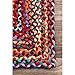 nuLOOM Tammara Bohemian Hand Braided Area Rug, Oval 4x6, Multi