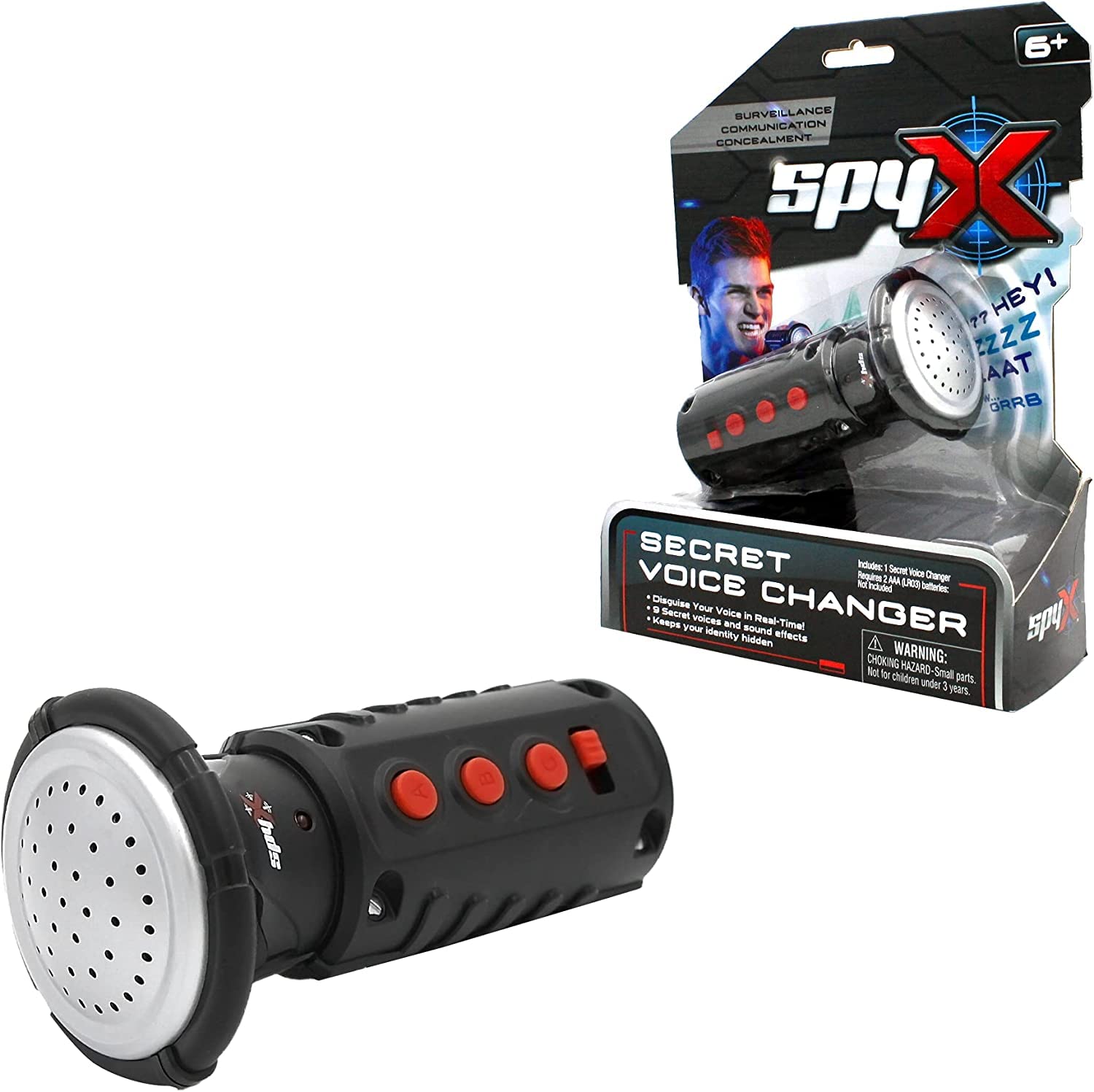 SpyX - 10537 Secret Voice Changer For Kids - Disguise and Hide Your identity For Fun Spy Missions - Includes Secret Voice Changer With 9 Distortion Modes, 6+ Years