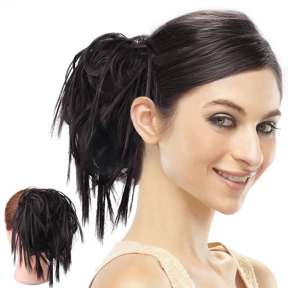 Amazon Com Tousled Updo Messy Bun Hair Piece Hair Extension