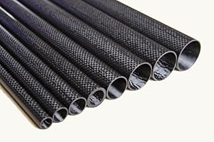Abester 1 Piece Roll Carbon Fiber Tube ID 48mm x OD 50mm x 500mm 3K Glossy Surface for undercarriage Leg