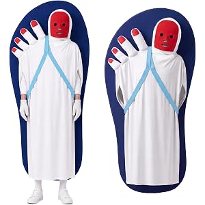 Twistover Flip Flop Funny Halloween Costume Foot Dress up Cosplay Outfit for Adult Men Women Foot Costume for Funny Halloween