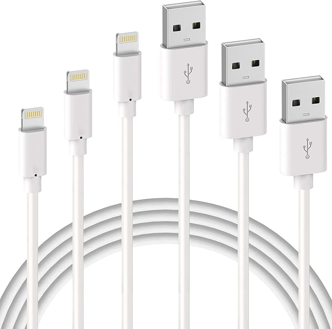 Quntis iPhone Charger Cord, 3Pack 3ft 6ft 10ft Mfi Certified Lightning