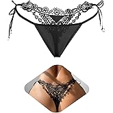 ohyeah G String Thongs for Women Sexy Micro Thong Underwear Embroidery Floral Panties S-2XL