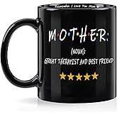 Christmas Gifts for Mom - Coffee Mug for Mother from Daughter Son Husband, Christmas Stocking Stuffers for Mama Wife, Funny Birthday Gifts Mothers Day Presents for Mom Stepmother Women (11oz, Black)