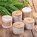 Whaline 473 Inches Burlap Ribbon Roll with White Lace Craft Ribbon Roll for DIY, Home Decor and Gift Wrap, 6 Rolls