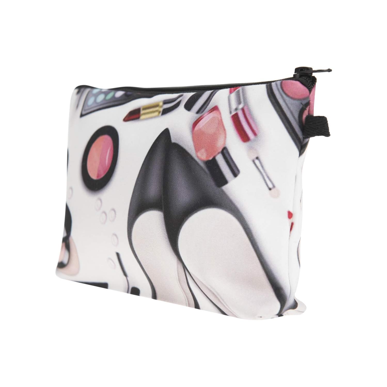 Make-up-Tasche Aus Leinen Mit Wasserdichtem Innenfutter – 25,4x19,1 Cm, Design 'Opulenter Garten'