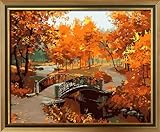 Diy oil painting, paint by number kit- Feeling Of Maple Leaf 16*20 inch.