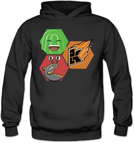 Youtube Jelly Kwebbelkop Slogoman Hoody Pullover Sweatshirt Women Shirt Black X-Large : Amazon 