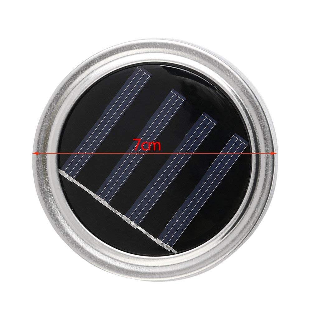 Mason Jar Lights, 3 Pack Solar Mason Jar Lid Insert, LED String Solar Light Jar Lid Insert for Garden Patio Outdoor Party Festivals, Wedding Decoration (Warm White Lights)