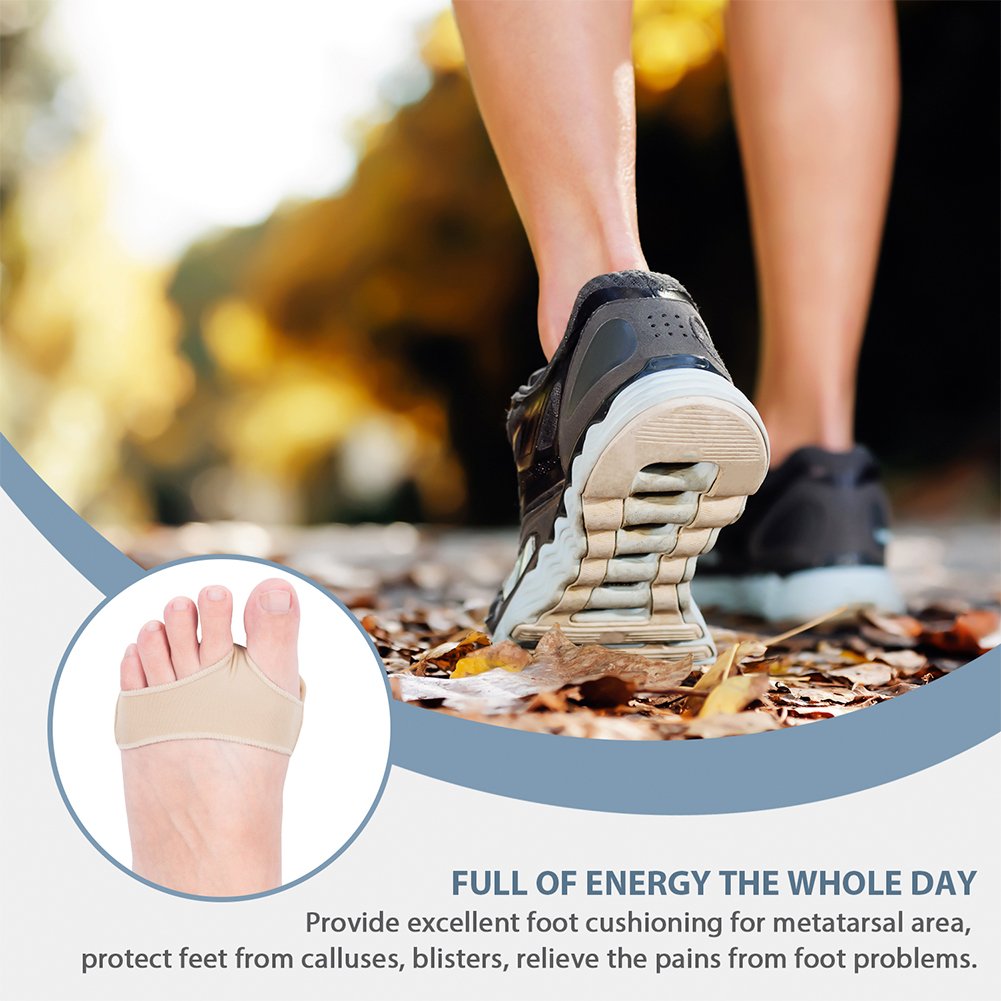Forefoot Cushion + Metatarsal Pads Kit Relieve Forefoot Pressure, Foot Pain, Soften Calluses - Made of Medical Soft Silicone Material
