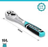 DURATECH 1/4 In Ratchet Handle 90 Teeth Reversible 4° Chrome Vanadium view 8