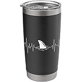 Shark Fin Heartbeat - Marine Biologist Ocean Stainless Steel Insulated Tumbler