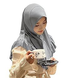 Women Muslim Hijab Scarf Floral Lace Head Wrap