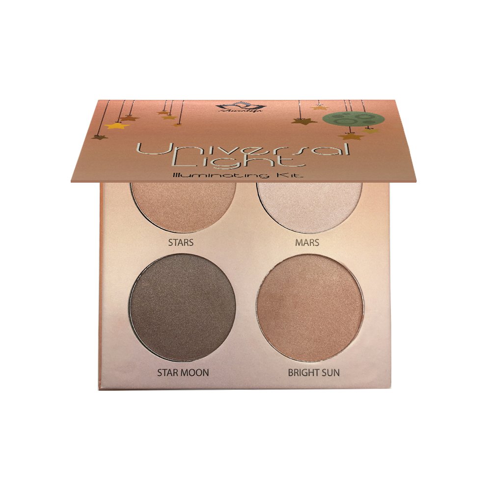 Aurelife Makeup Glow Kit Llluminator Highlighter & Bronzer Collection Luminous Shimmer Matte Face Palette