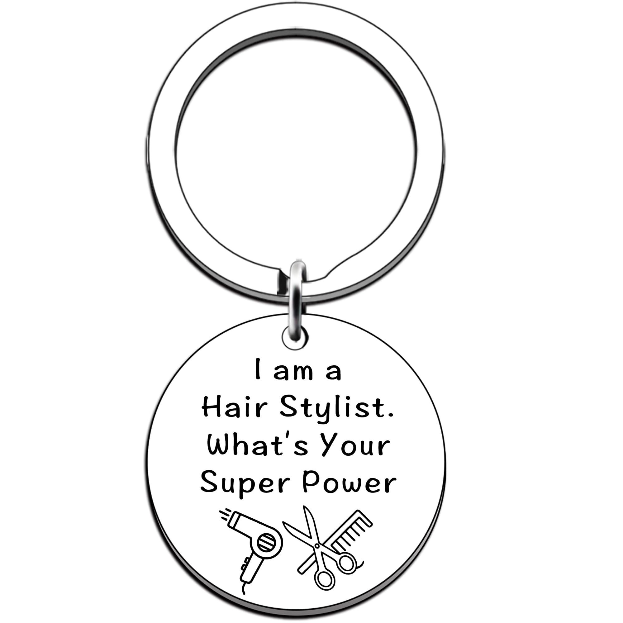 JMIMO Hair Stylist Gifts Hair Dryer Charm Keyring Gift for Hairdresser Funny Hairdresser Gift for Salon Owner Hair Stylist Keychain Valentines Birthday Graduation Gift