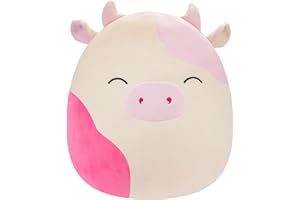 Squishmallows Original 20-Inch Caedyn Cream Cow with Pink Spots - Official Jazwares Jumbo Plush