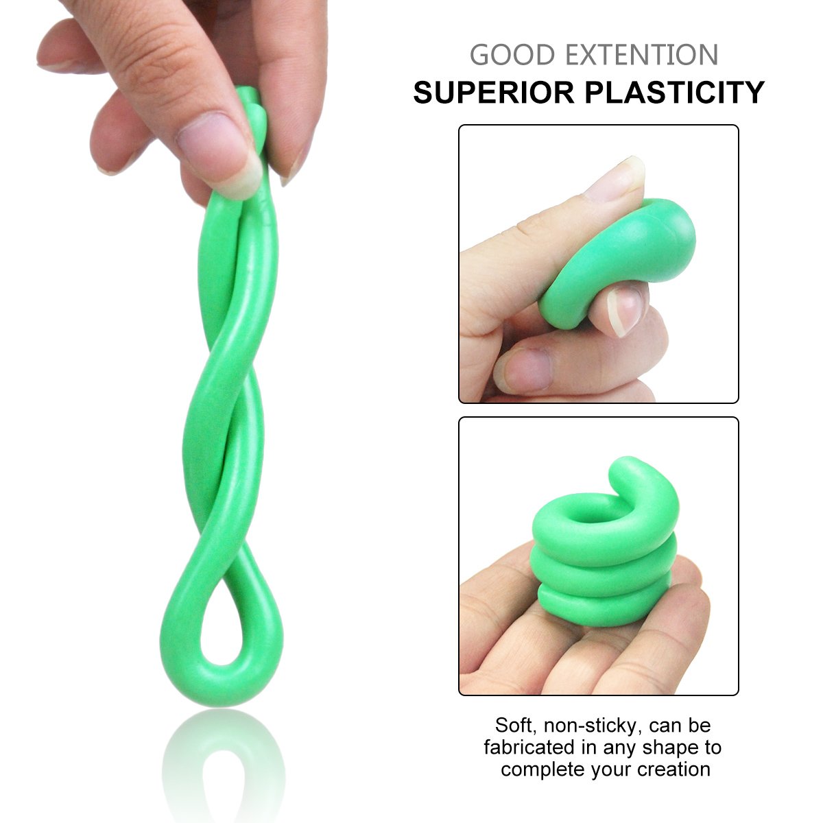 LOYOU Polymer Clay, 26 Colours Oven Bake Clay with Bright Color Soft DIY Clay Set with 5 Tools and 40 Accessories, Moulding Clay Toy Best Gift for Kids