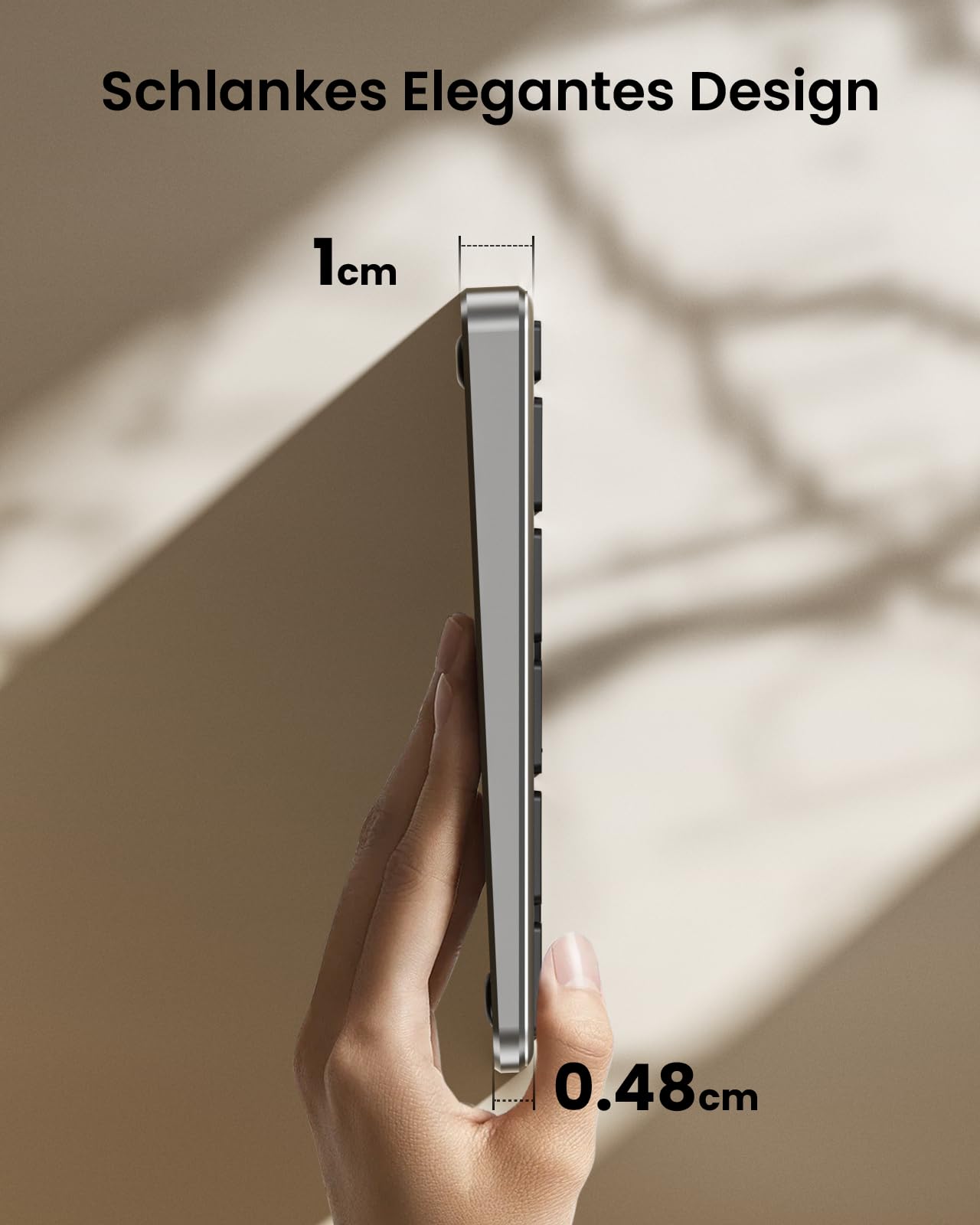 ProtoArc Beleuchtete Kabellose Tastatur für Mac, K110-A Aluminium-Bluetooth-Tastatur Full-Size, Mehrere Geräte, Flach, Wiederaufladbar, Funktastatur für MacBook Pro/Air, Mac mini, iPad 6