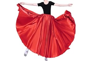 SANCAN Women Long Tulle Retro Maxi Tea Ankle Length Shiny Skirt for Belly Dancing Dance Costume Cosplay Holiday Weekend Party