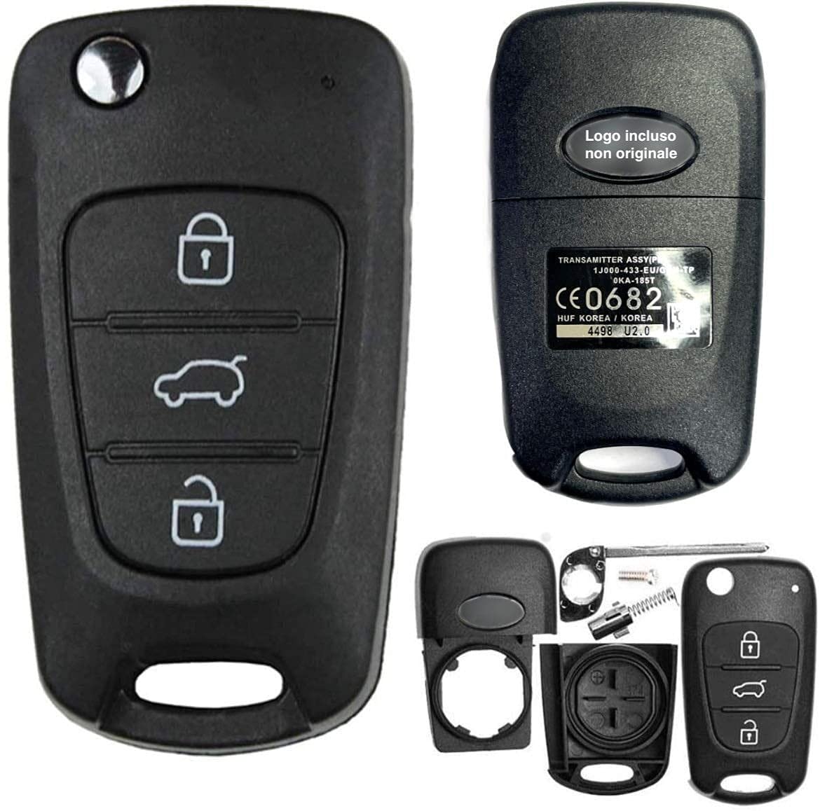 Key Cover 3 Buttons Hyundai I I20 I30 IX20 IX35 Remote Control
