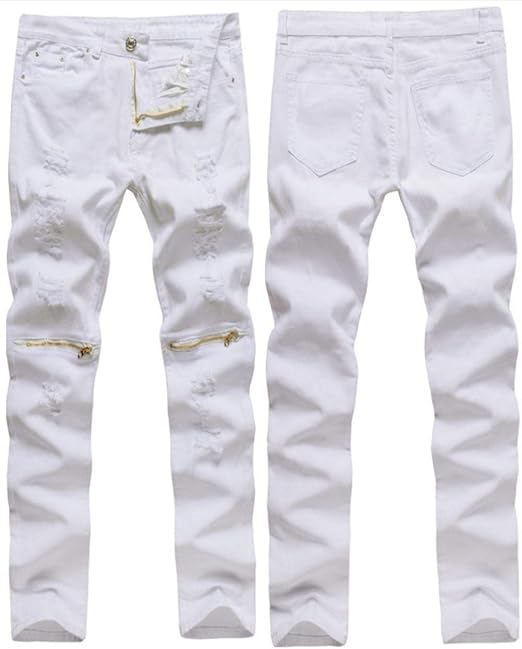 white pants with holes