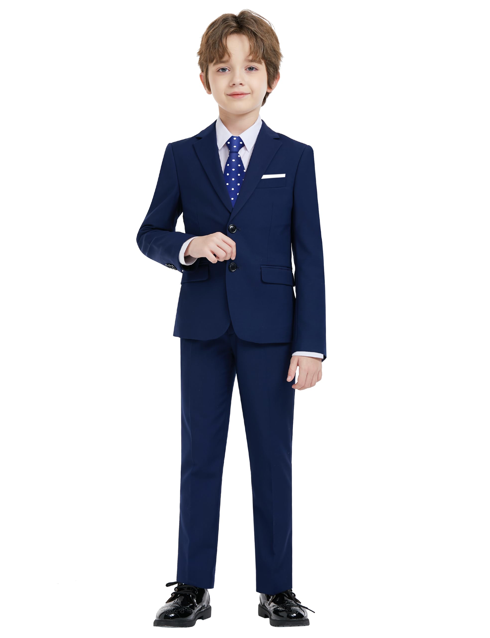 Almighty Magic Boys Slim Fit Suits for Boys Suit Set Boy Dresswear Ring Bearer Outfit Kids Suits Boy Wedding Dress Image