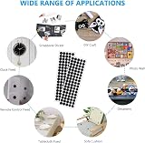 OFFCUP Self Adhesive Dots 504 Pairs Nylon Hook Loop Double Sided Pads Black view 6