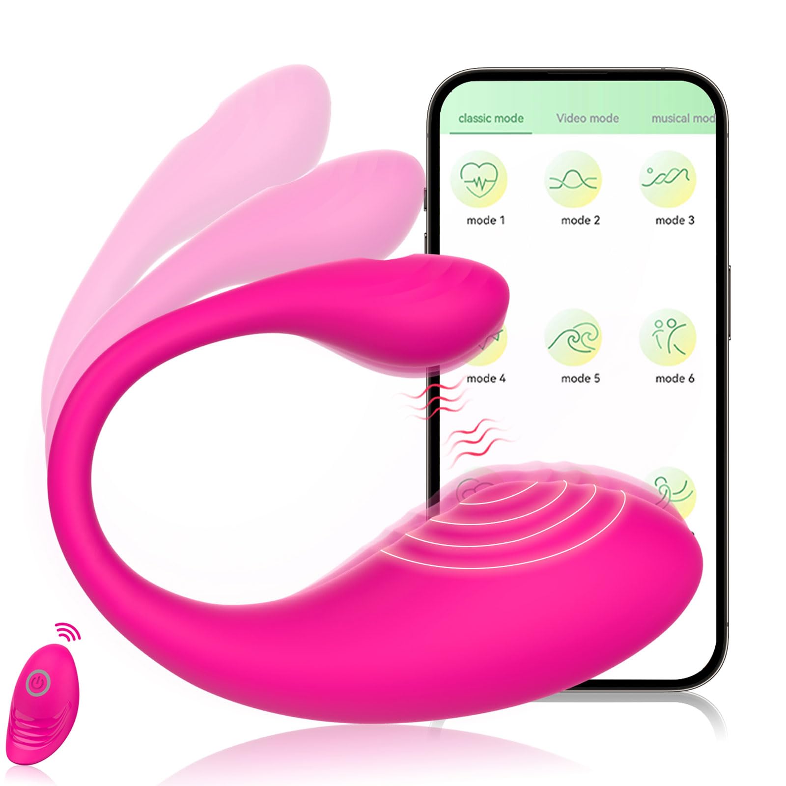 Pelvic floor trainer for women with remote control, smart pelvic floor muscle trainer, silicone exercise balls for bladder control and pelvic floor exercises (Pink)