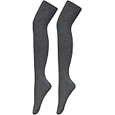 Bestjybt Women Thigh High Socks Cotton Warm Over the Knee Socks Long Knee High Boot Stockings Leg Warmer