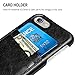 iPhone 7 Case, Benuo [Card Slot Vintage Series] [Genuine Leather] Soft Leather Case [2 Card Slots], Ultra Slim Leather Case Back Cover for Regular iPhone 7 / Special Edition (Stylish Black)