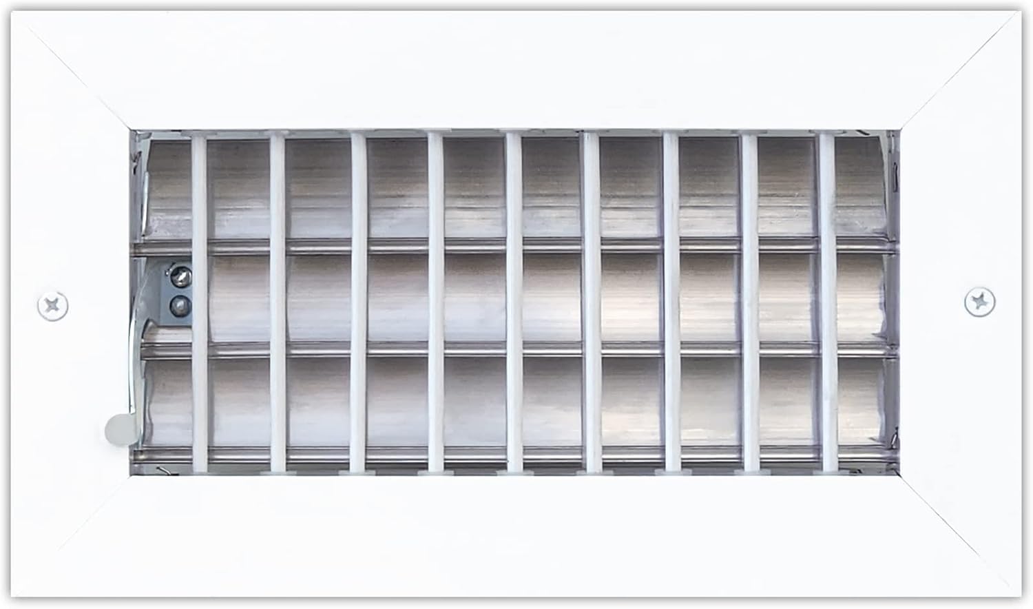 Registers, Grilles & Vents - Air 360 Air Vent Covers Wall AC Grille – Premium 8 x 4 Inch Register Vent Cover – Durable Rustproof Aluminum Wall Vent – Multi-Shutter Damper – Individually Adjustable Front Blades, White