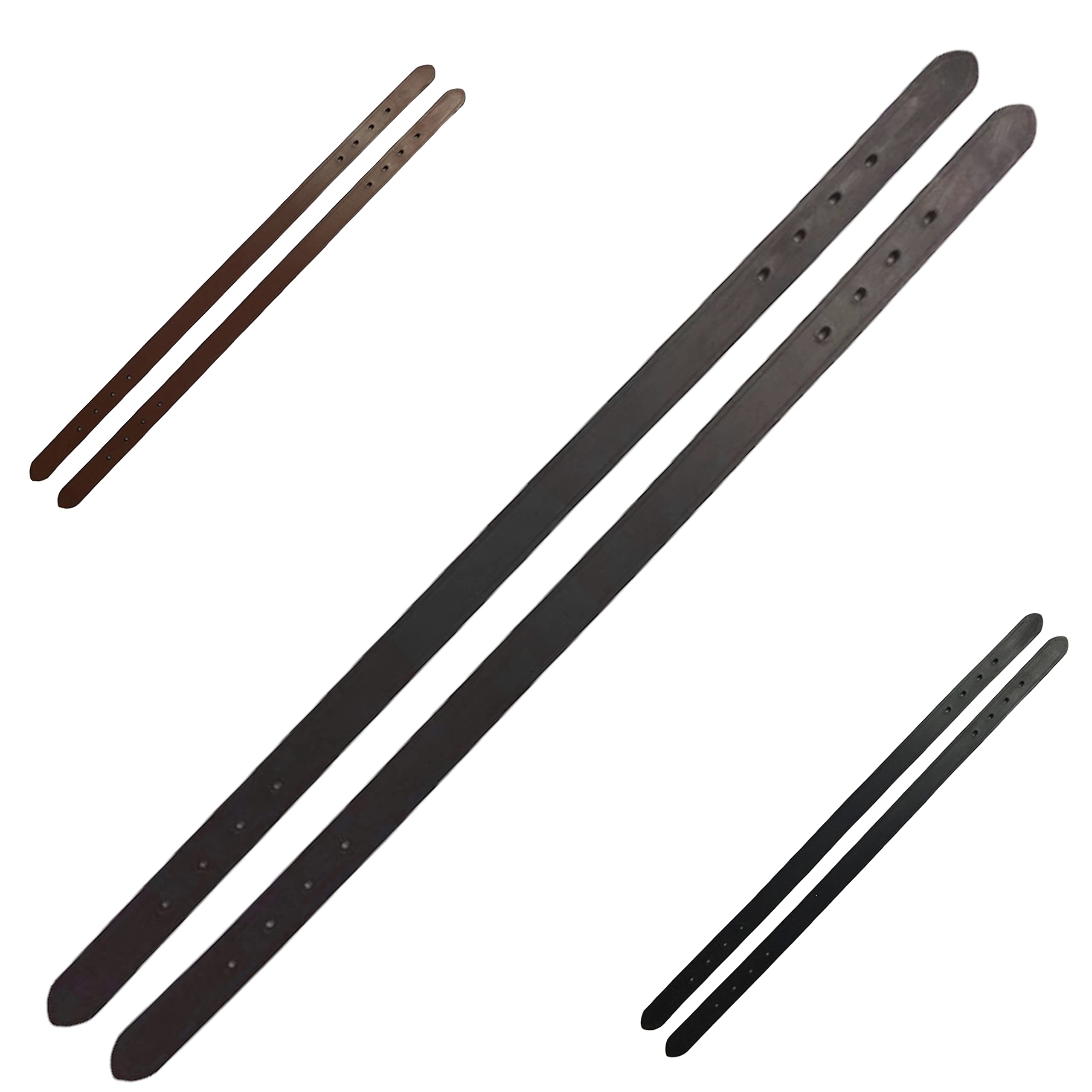 Majestic Ally 2 Pcs Breakaway Halter Straps, Replacement Leather headpiece (Crown piece) for Breakaway Headcollar (Brown)