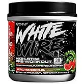 CONTROLLED LABS White Wire, High-Stim Preworkout Powder with Creatine, L-Citrulline, and Caffeine, 30 Servings, Performance, Pump, & Focus Support, Watermelon