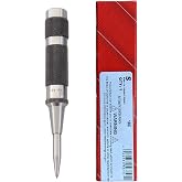 Starratt 18C Steel Automatic Center Punch with Adjustable Stroke, 5-1/4" Length Knurled Steel Handle,11/16" Punch Diameter Lightweight Center Tool
