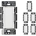 Lutron Maestro LED+ Dimmer Switch for Dimmable LED, Halogen and Incandescent Bulbs, 150W/Single-Pole or Multi-Location, MACL-153M-WH, White (6-Pack)
