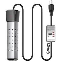 1800W Submersible Water Heater For Pools & Tubs - WiFi Timer, Auto Shut-Off, 316 Stainless
