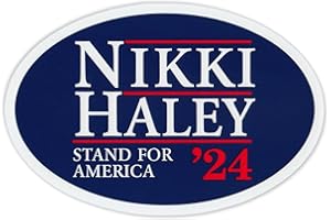 CRAZY NOVELTY GUY Nikki Haley 2024 Magnet, GOP Republican President, Haley 2024, 6" x 4" Magnetic Bumper Sticker